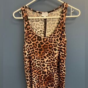 Women’s Peyton Jensen Leopard Tank Brown and Black Size Small